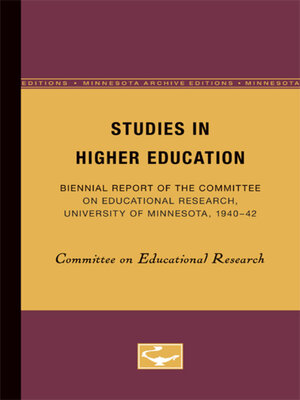 cover image of Studies in Higher Education